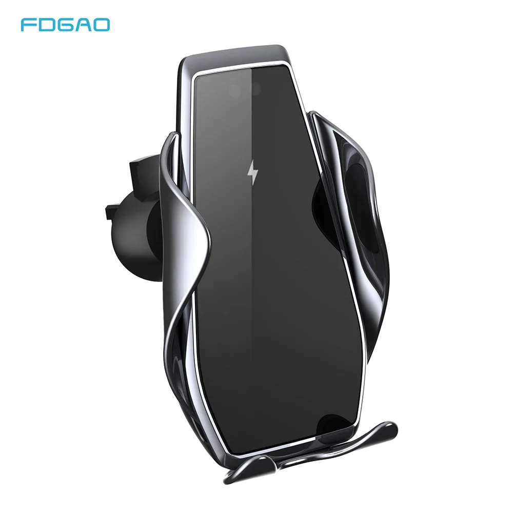 

Wireless Car Charger Air Vent Qi Automatic Fast 15W Charging Mount Phone Holder for iPhone 12 11 Pro XS XR X 8 Samsung S21 S20