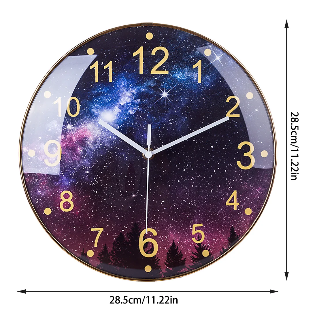 

28.5cm 12 Inches Nordic Household Simple Glass wall clock quartz modern design Silent Hanging Clock 2020 new arrival