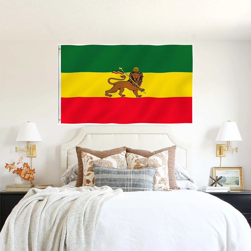 Флаг Эфиопии с флагом льва флаги эфиопского Джуды |