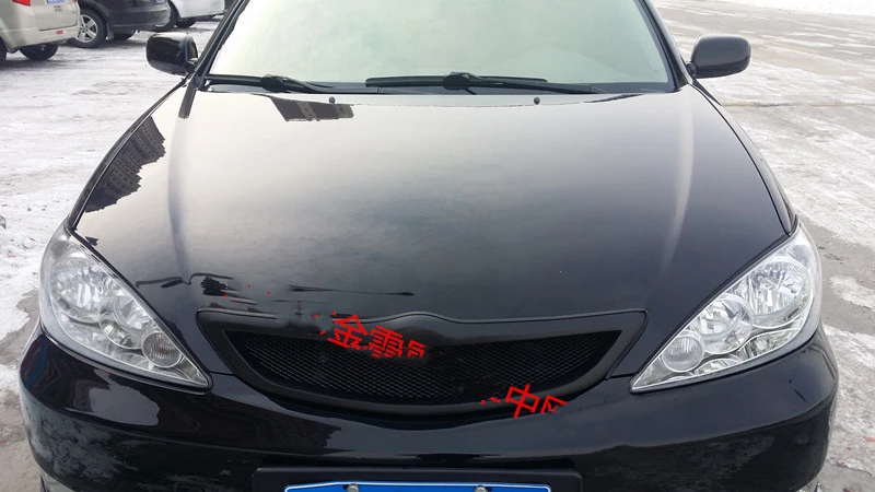 Использовать для toyota camry 2.4L гоночные грили 2001-04 года глянцевое углеродное волокно/FRP Refitt Передняя Центральная гоночная решетка крышка аксессуары