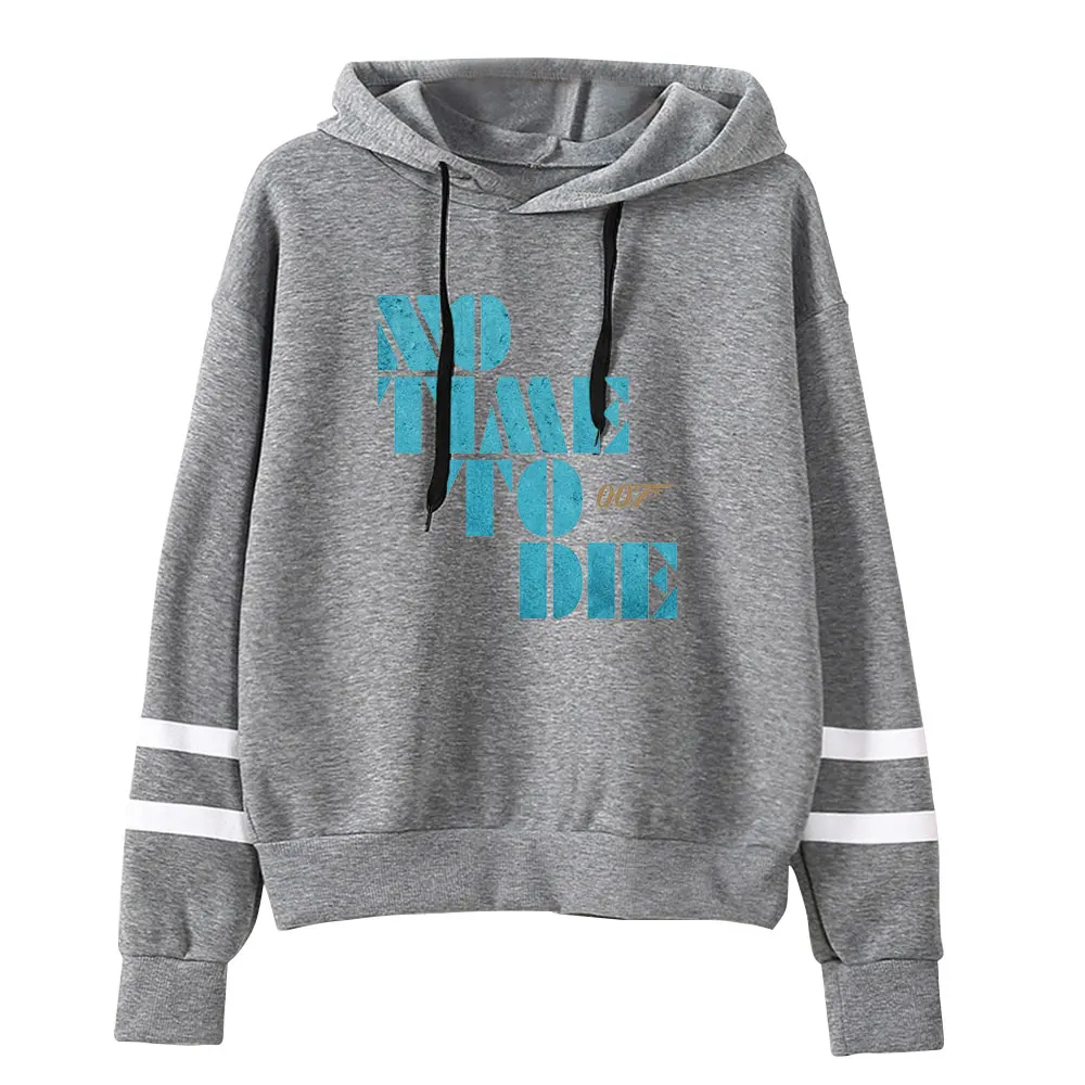 

Худи в уличном стиле Харадзюку с изгибом заката и надписью «No Time to Die»