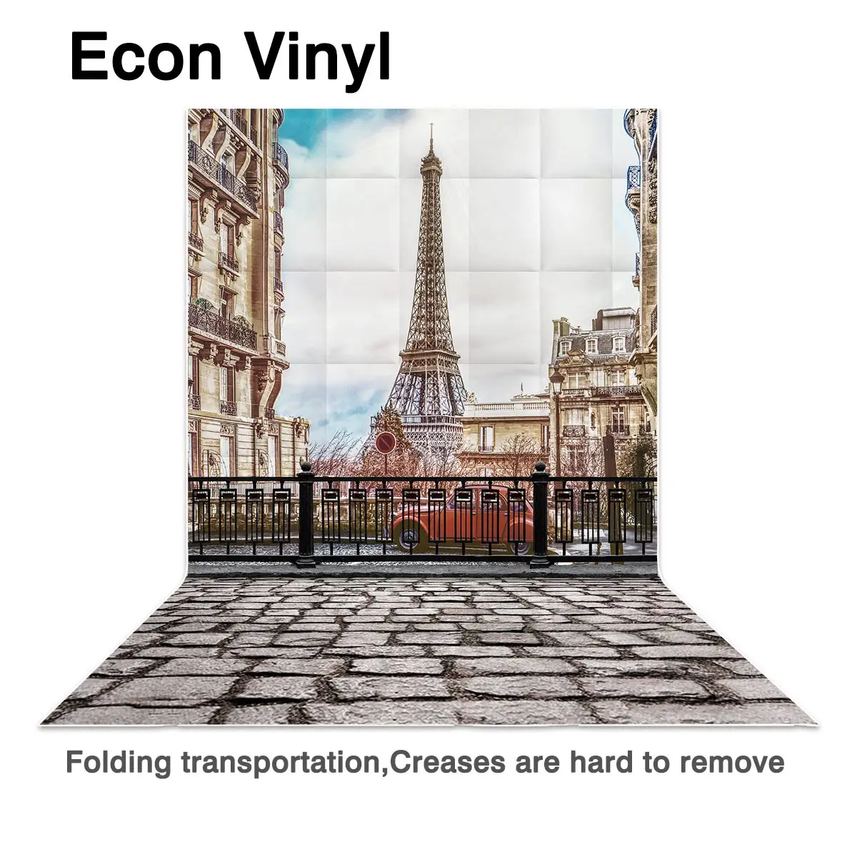 Виниловый фон Funnytree для фотосъемки с изображением Эйфелевой башни весенний