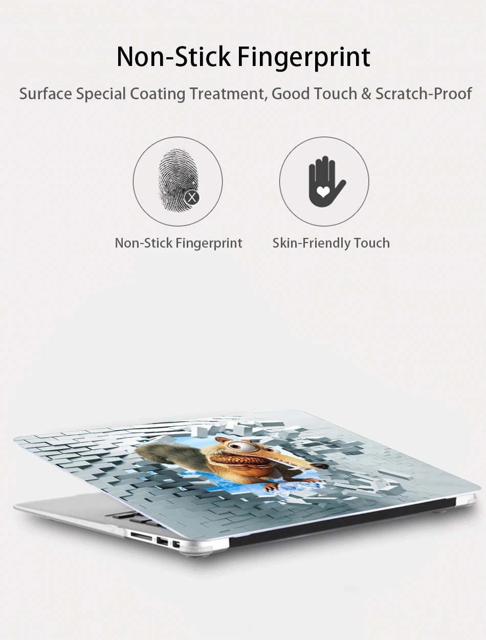 MTT 3D Настенный Чехол для ноутбука Macbook Air 11 13 Pro retina 13 15 с сенсорной панелью для mac book 12 дюймов чехол для ноутбука