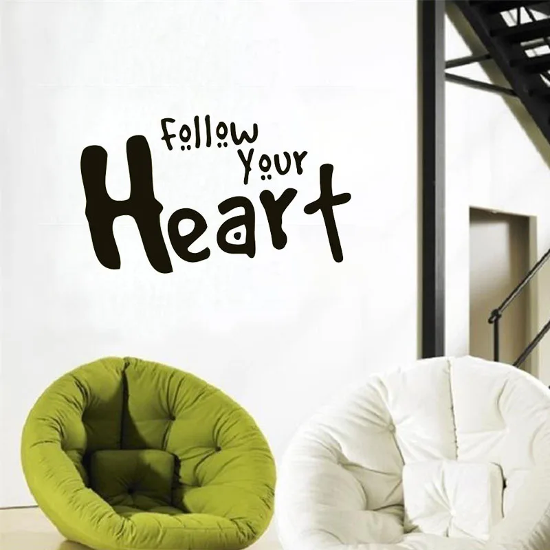 

Follow Your стикер на стену в форме сердца детский ночник для детской комнаты, детский украшения домашнего декора гостиной спальня для настенной...