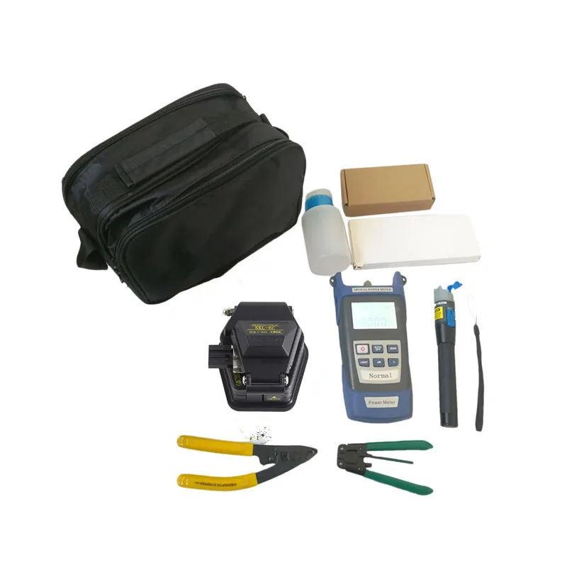

6 In 1 Fiber Optic FTTH Tool Kit Optical Fiber Fiber Cleaver SKL-6C Miller's Plier Stripper Optical Power Meter 1mW VFL 1mW 5KM