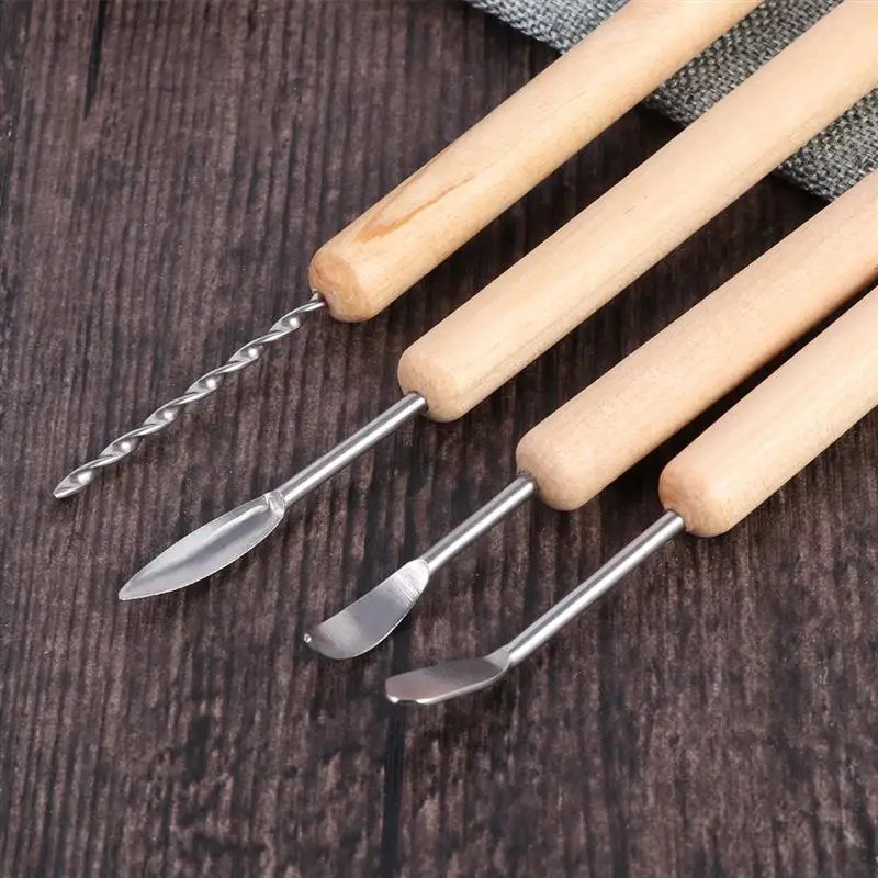 

WINOMO 14pcs Pottery Tool Kit Ceramics Carving Sculpting Modeling Trimming Tool Set Kit