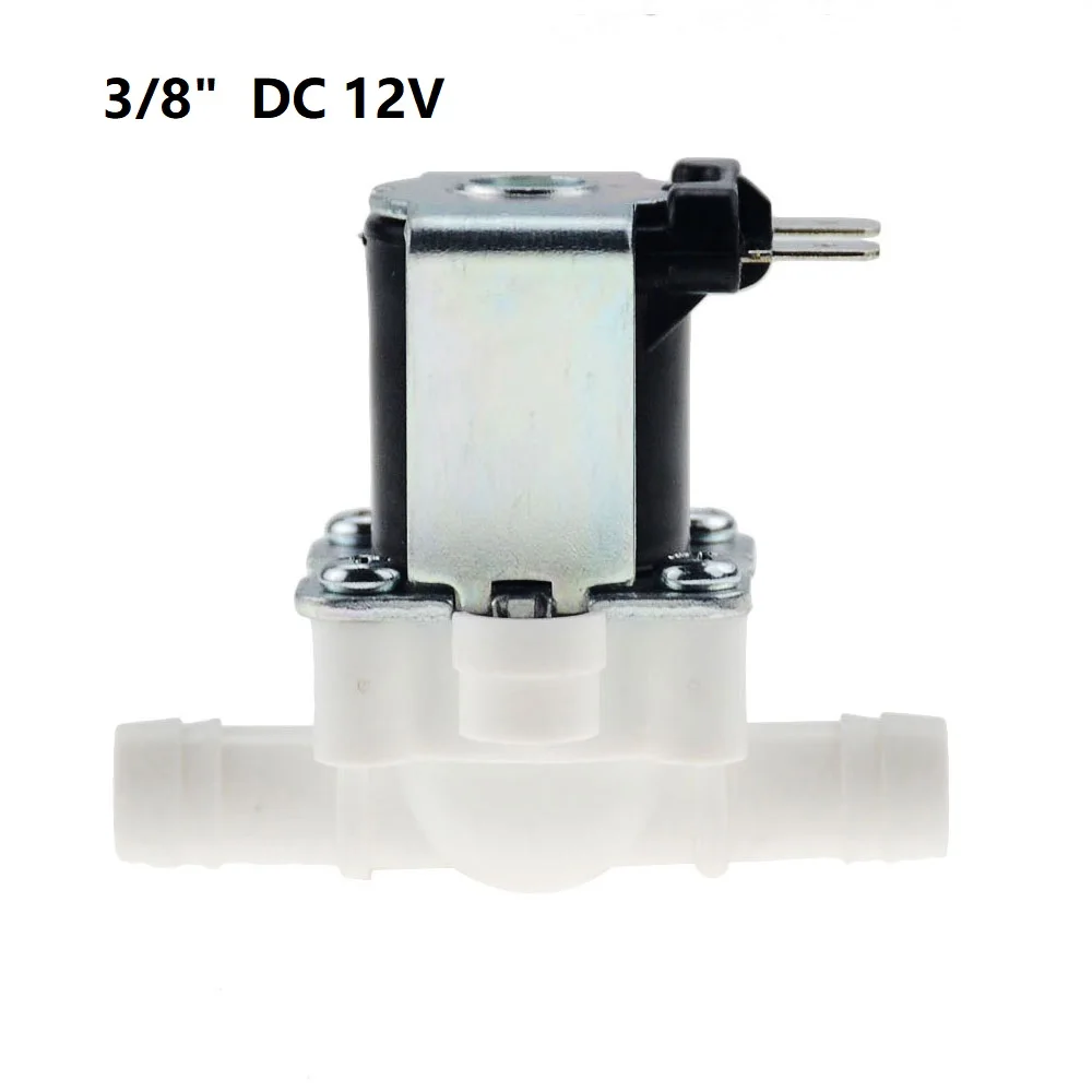 

1PC 3/8'' Hose Barb Gravity Feed Electric Solenoid Valve DC 12V 24V Normally Closed Valve Pressure Controller Switch