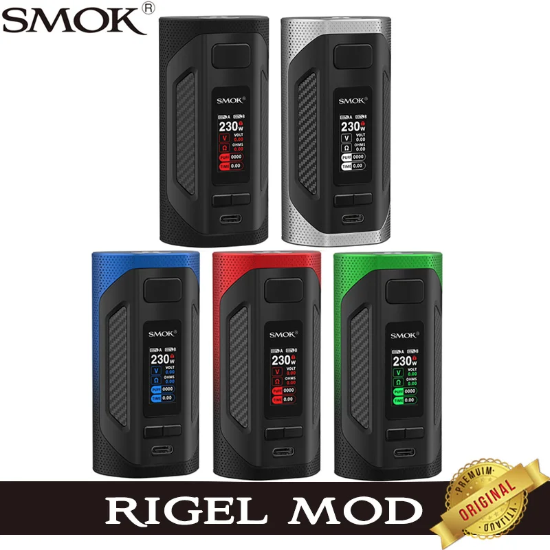 Оригинальный боксмод SMOK Rigel Mod 230 Вт вейп с TFT-экраном электронная сигарета Type-C