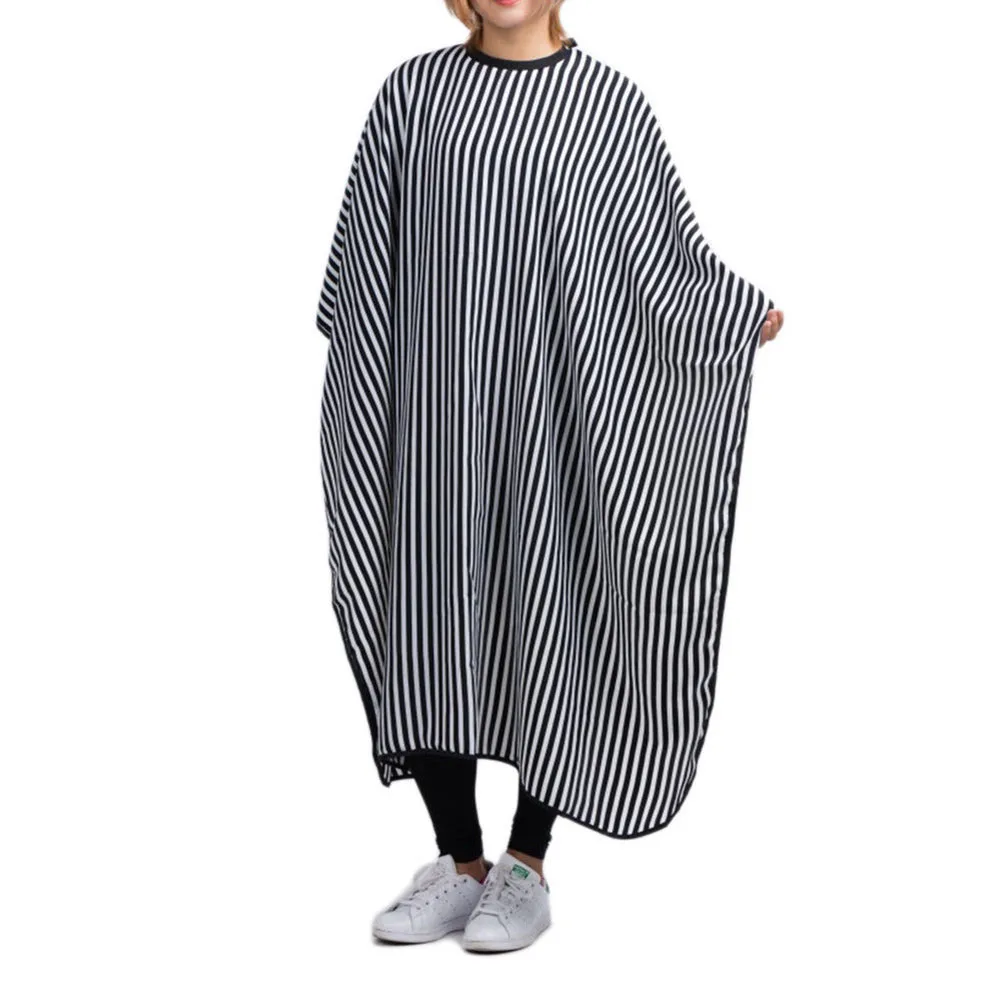 Модная полосатая салонная ткань для стрижки волос Парикмахерская накидка