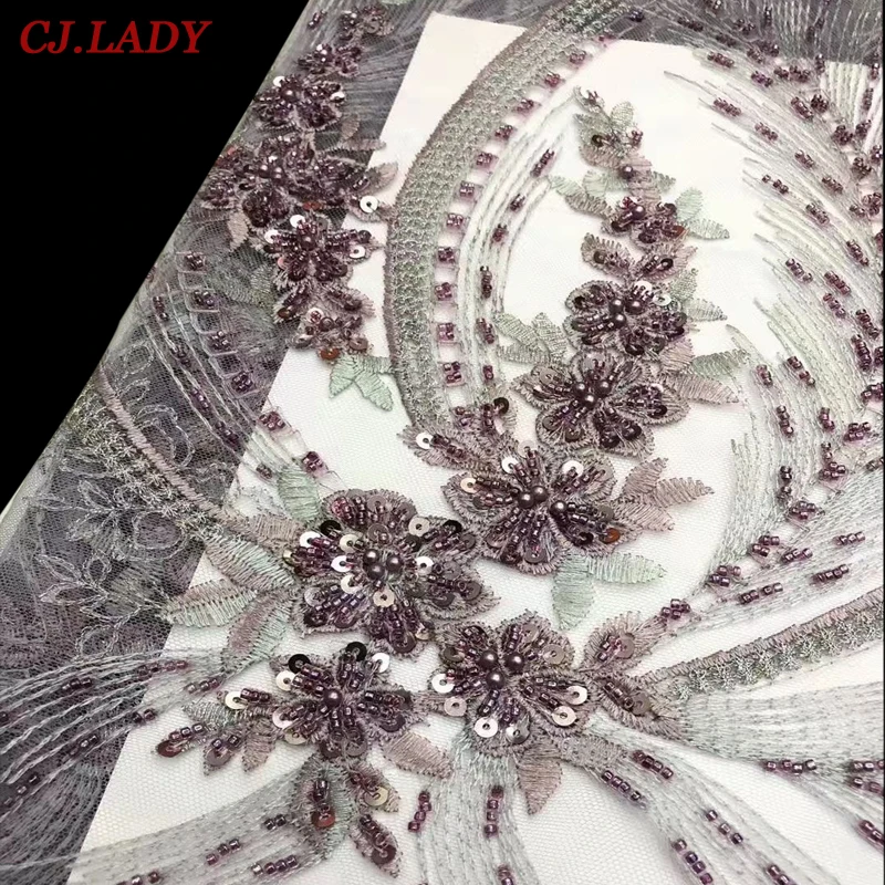 

Latest French Tulle Lace Fabric 5 Yard 2021 High Quality Nigerian Wedding Luxury Sequin Embroidery African Lace Fabric for Women