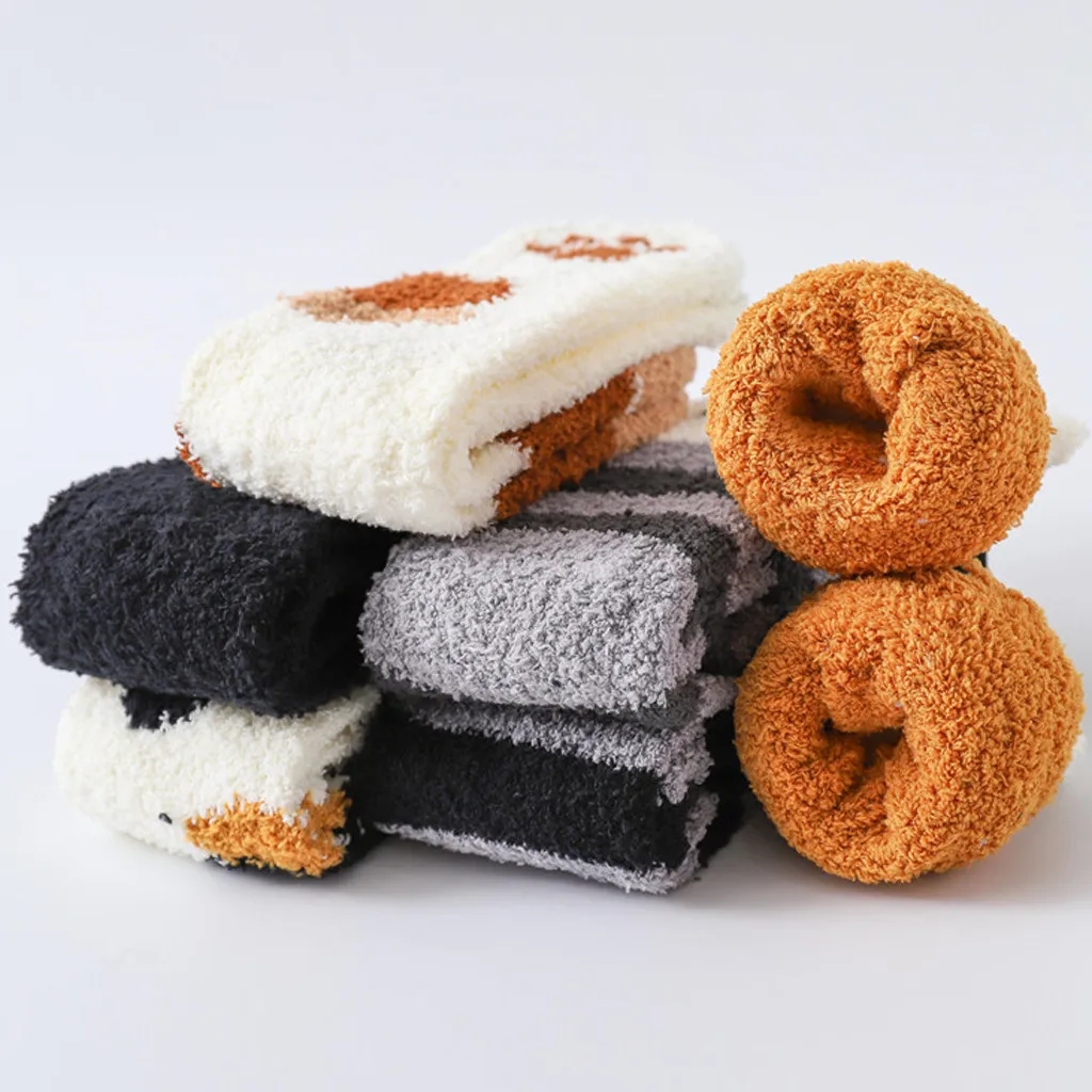 

Soft Cashmere Fluffy Fuzzy Women Thicken Winter Warm Socks Cotton Snow Sock Floor Sleep Thermal Velvet Seamless Female New Socks