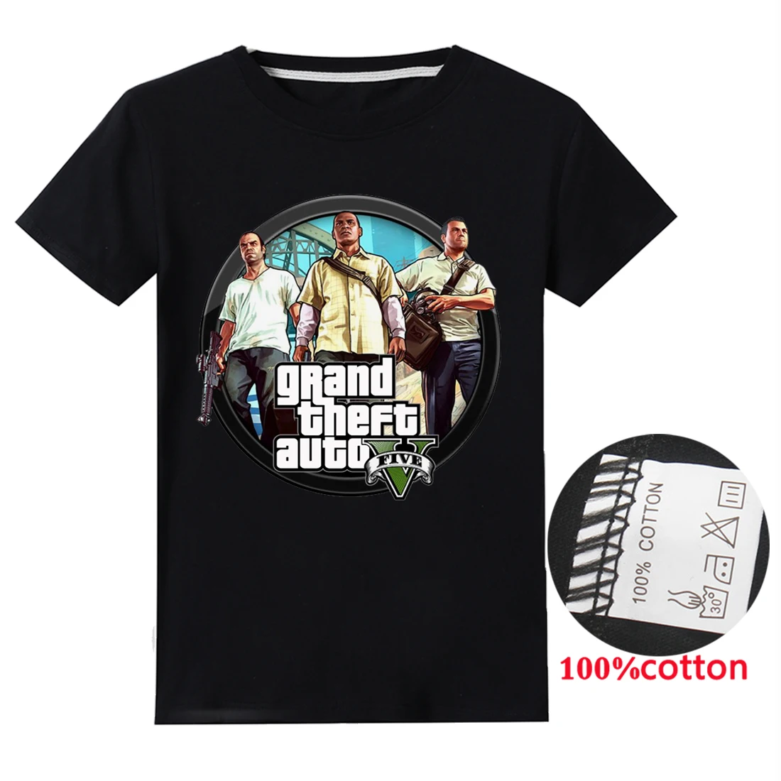 Новые детские футболки с изображением Grand Theft Auto Gta V 5 Детская футболка игры GTA в