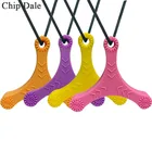 Чип и Дейл силиконовый Прорезыватель для зубов, Детские молярные палочки, дротики, жевательное ожерелье для детей с аутизмом, детские товары 7 видов цветов
