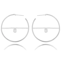 larrauri trendy circle cubic zircon hoop earrings wedding jewelry charms dubai big round hoop statement earring for women