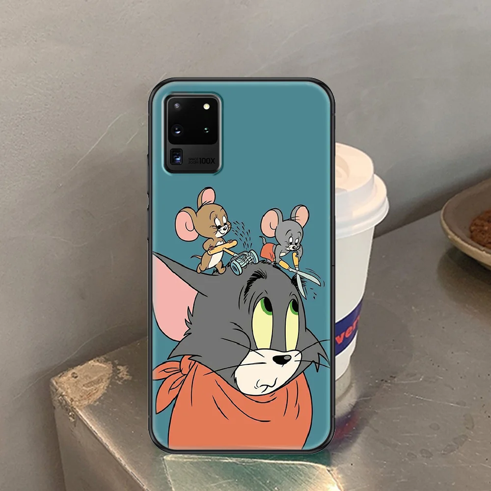 

Cute Mouse And Cat Phone case For Samsung Galaxy Note 4 8 9 10 20 S8 S9 S10 S10E S20 Plus UITRA Ultra black silicone prime trend