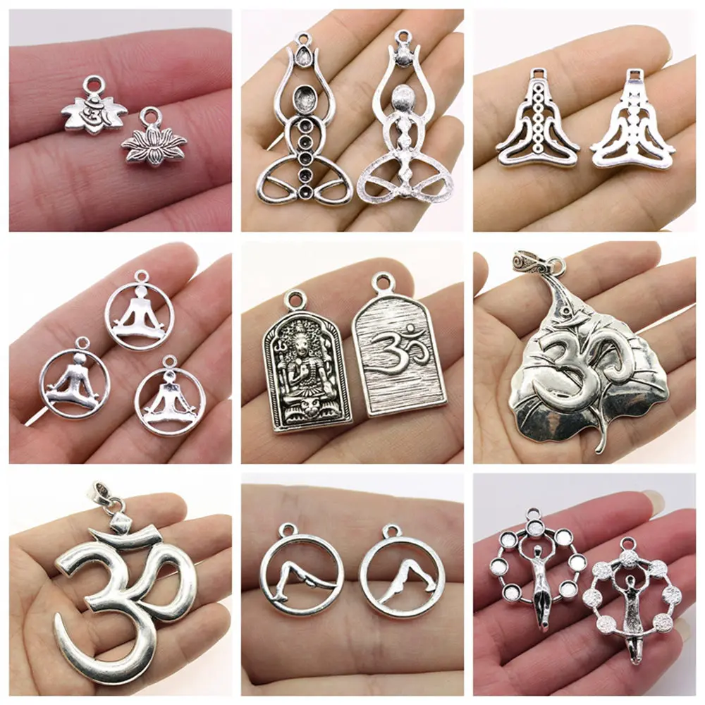 

jewelry findings components Om Yoga Charms for bracelets charm pendant
