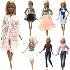 Кукольное платье ручной работы NK JJ, 1 шт., короткое платье принцессы, юбка, повседневные штаны, топы, модная одежда для кукол, аксессуары для кукол Барби