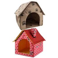 hot sale dog house multi function hit color foldable cat house small footprint pet bed tent puppy kennel indoor dog house