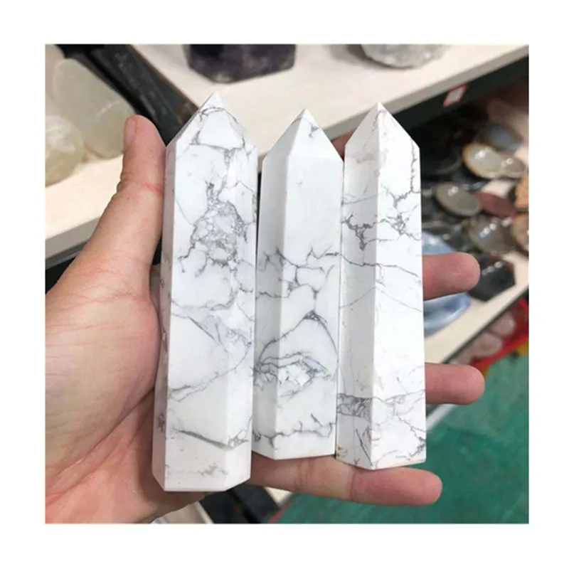 

Белая палочка Howlite из натуральных кристаллов для украшения дома
