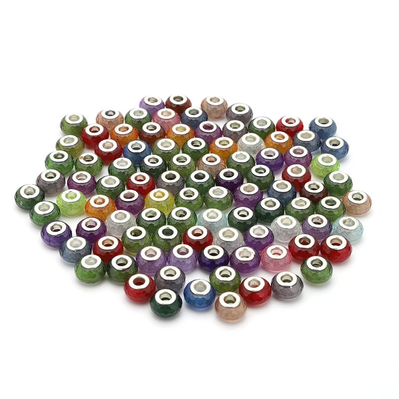 Блестящие бусины с диаметром отверстия 4 мм 10 шт./лот дизайнерские для украшения