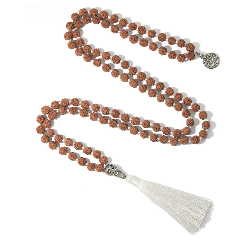 108 мала семена Бодхи Rudraksha бисер узел Древо жизни кулон медитация Йога
