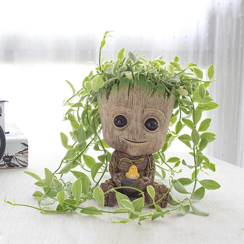 Детская кукла цветочный горшок большой для цветов держатель ручки ПВХ герой