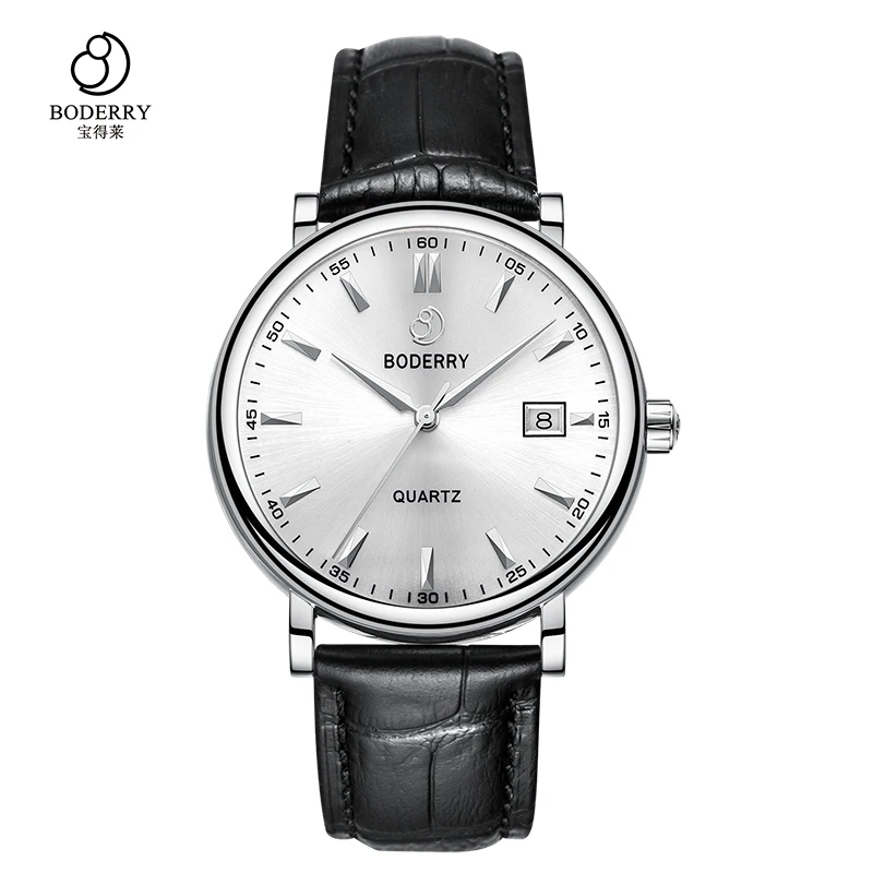 White Silver Роскошные Брендовые Часы для мужчин, швейцарские кварцевые мужские часы, модные деловые часы из нержавеющей стали, золотые мужские часы, мужские часы - Цвет: White Silver