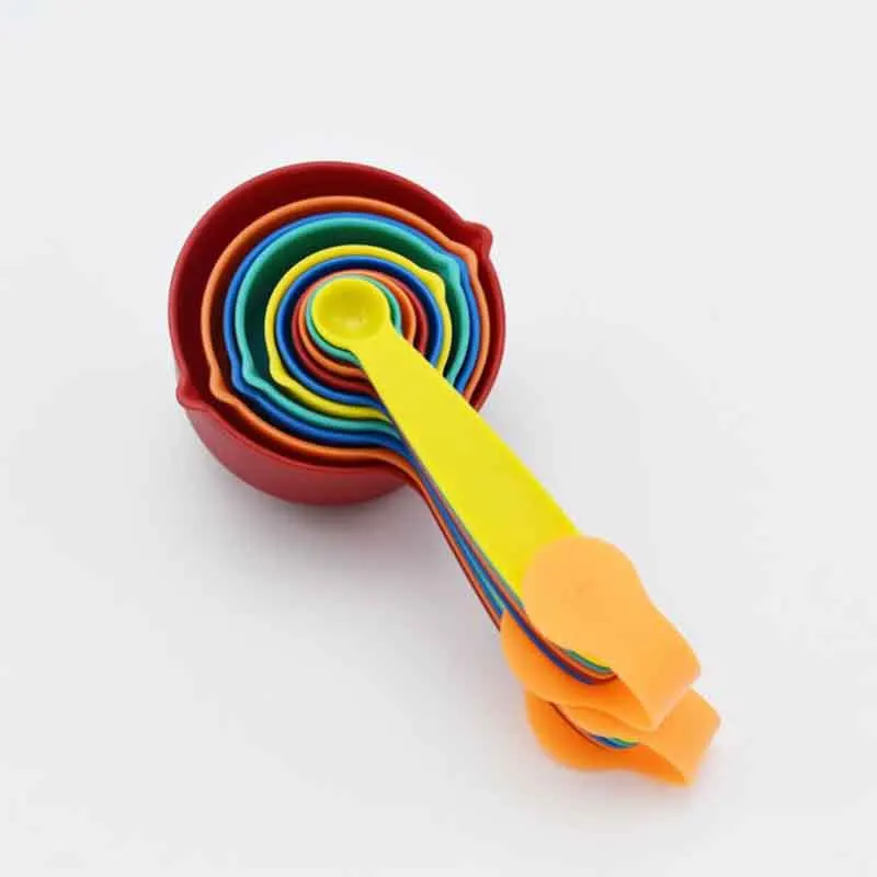 

10pcs/set Colorful Plastic Measure Spoon Useful Measuring Spoons Sugar Cake Baking Spoon Kitchen Baking Measuring Kitchen Tool