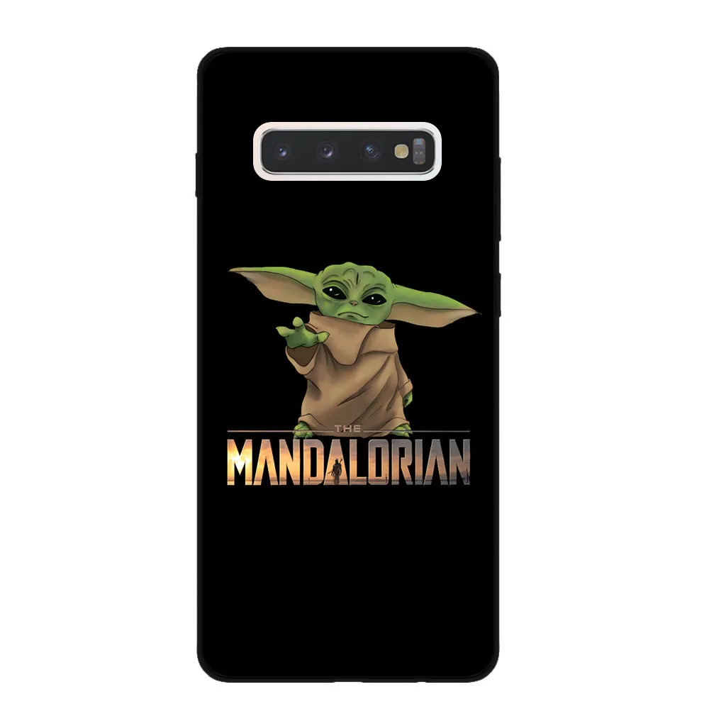 Black-T9009 Милая задняя крышка для samsung Galaxy S7 Edge S8 S9 S10 S11 Plus Lite S11E S10E Note 10 Pro, черные силиконовые чехлы для телефонов - Цвет: Black-T9009