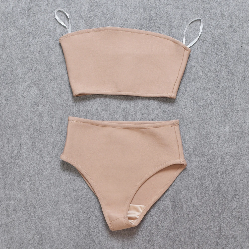 BEAUKEY 2019 женский купальник с завышенной талией без бретелек сексуальные женские