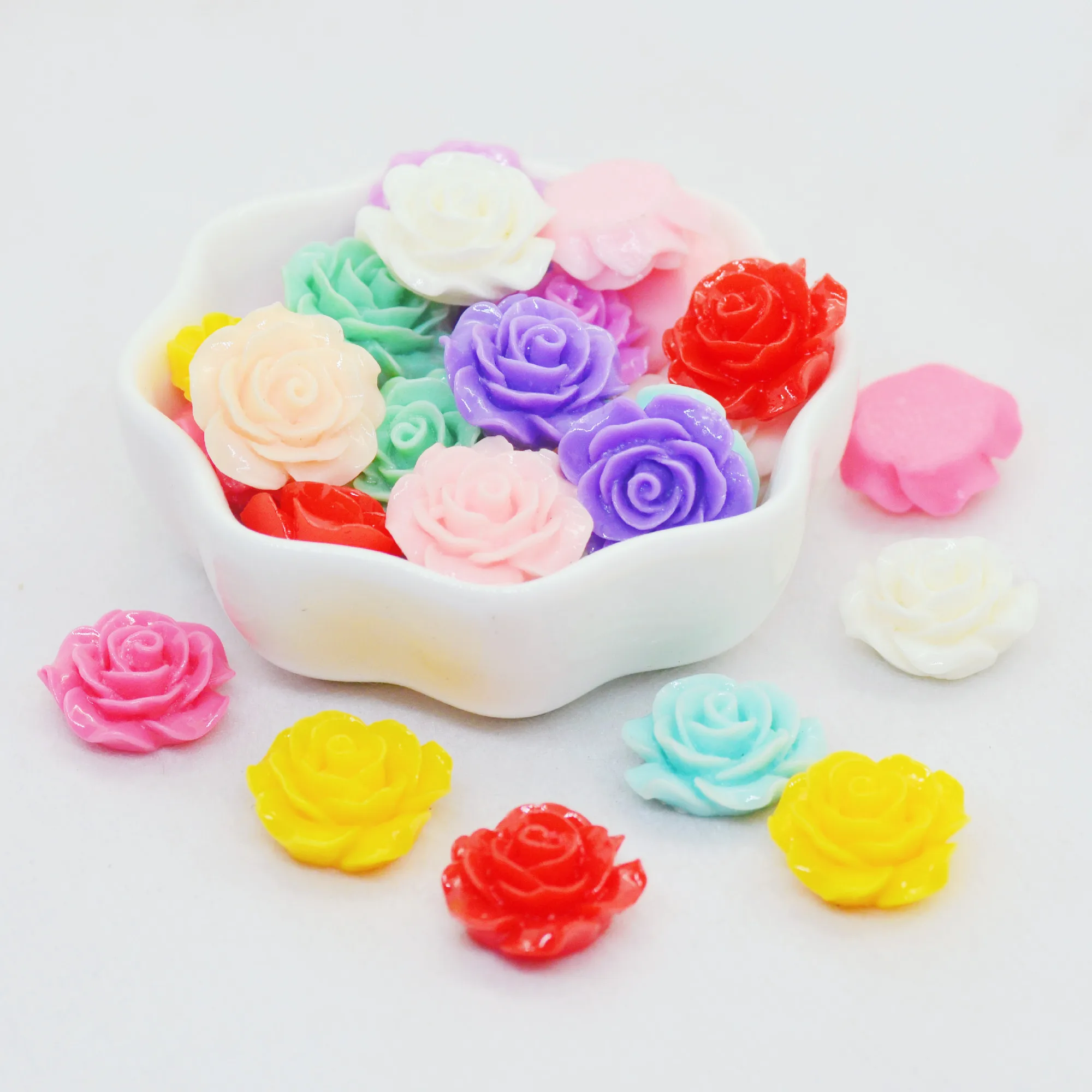 15 мм резиновые головистой формы цветком камелии украшения для скрапбукинга и