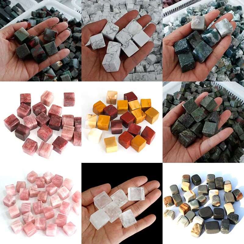 

1 кг натуральный розовый кварц/прозрачный/моховый агат/Mo0kite Crystal каменные кубики