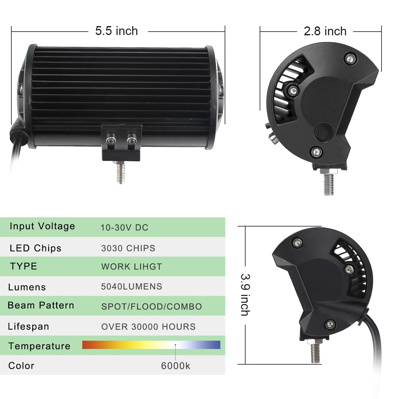 2шт Светодиодный светильник бар 12В 24В для вождения рабочий s автомобильный