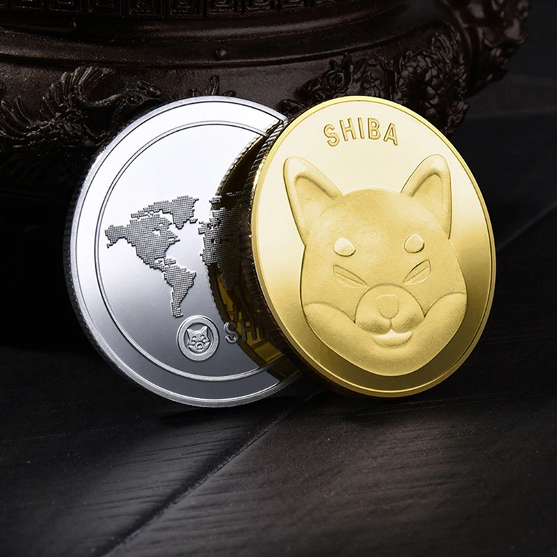 

1pcs Metal Gold Plated Physical SHIBA SHIB Coin Souvenir Commemorative Coins Collectible Coins