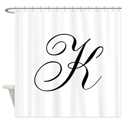 Bickham Script Monogram W занавеска для душа-декоративная ткань занавеска для душа(6" x 70" - Цвет: 7