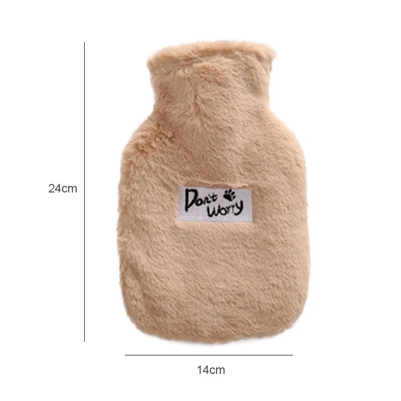 

500ml Hot Water Bottle With Plush Cover Hand Warmer Stress Pain Relief Winter Warm Heat Girls Kids Hand Feet Hot Water Bag