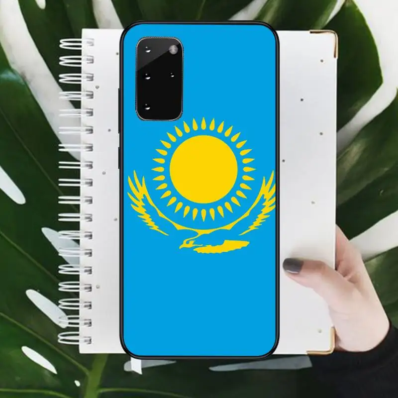 

Kazakhstan flag Phone Cases For Samsung galaxy S 9 10 20 A 10 21 30 31 40 50 51 71 s note 20 j 4 2018 plus Luxury brand shell