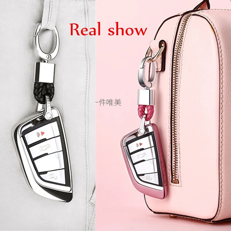 Мягкий ТПУ чехол для ключей автомобиля защитный BMW X5 F15 X6 F16 G30 7 серии G11 X1 F48 F39