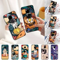 cartoon astronaut space spacecraft phone case for huawei honor mate p 10 20 30 40 i 9 8 pro x lite smart 2019 nova 5t
