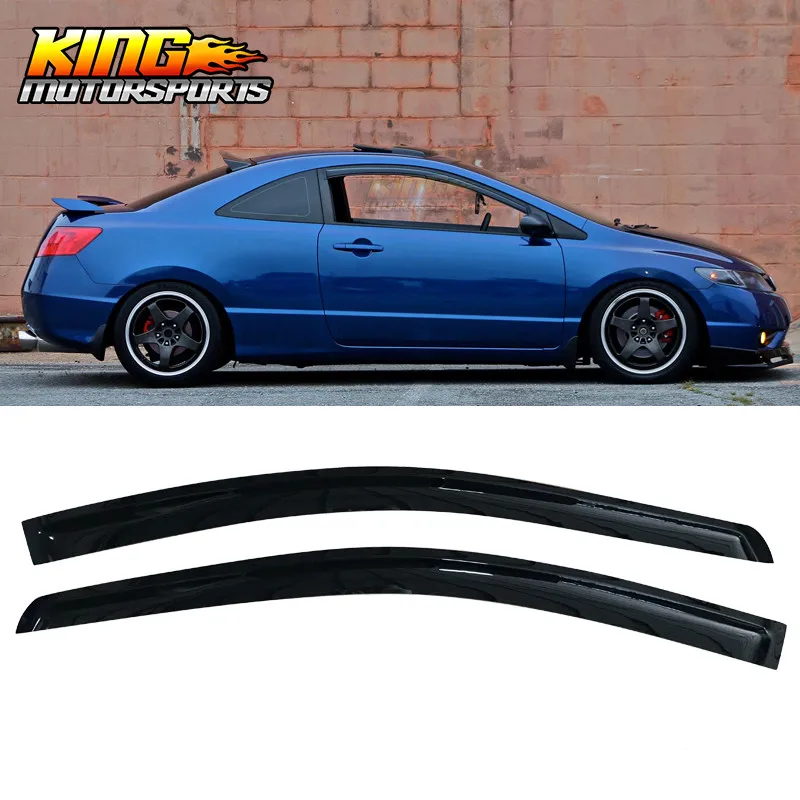 

Fit For 06-11 Honda Civic Coupe Acrylic Window Visors 2Pc Set Global Free Shipping Worldwide