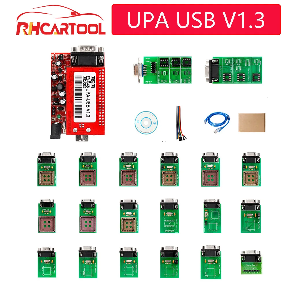 Диагностический инструмент OBD2 UPA ECU Программатор USB V1.3 с полным адаптером ENC