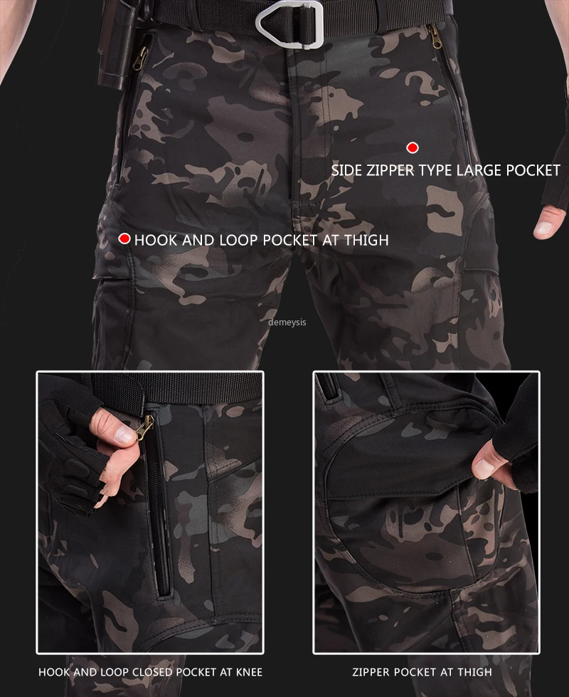 

Tactical Camouflage Pants Military Cargo Combat Pant Waterproof Ripstop Men's Hiking Hunitng Trousers