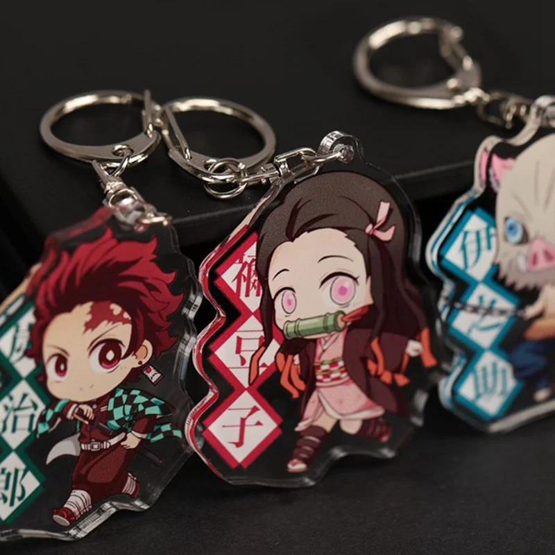 Аниме демон убийца: Kimetsu no Yaiba акриловый брелок для ключей Косплей Аниме Подарки