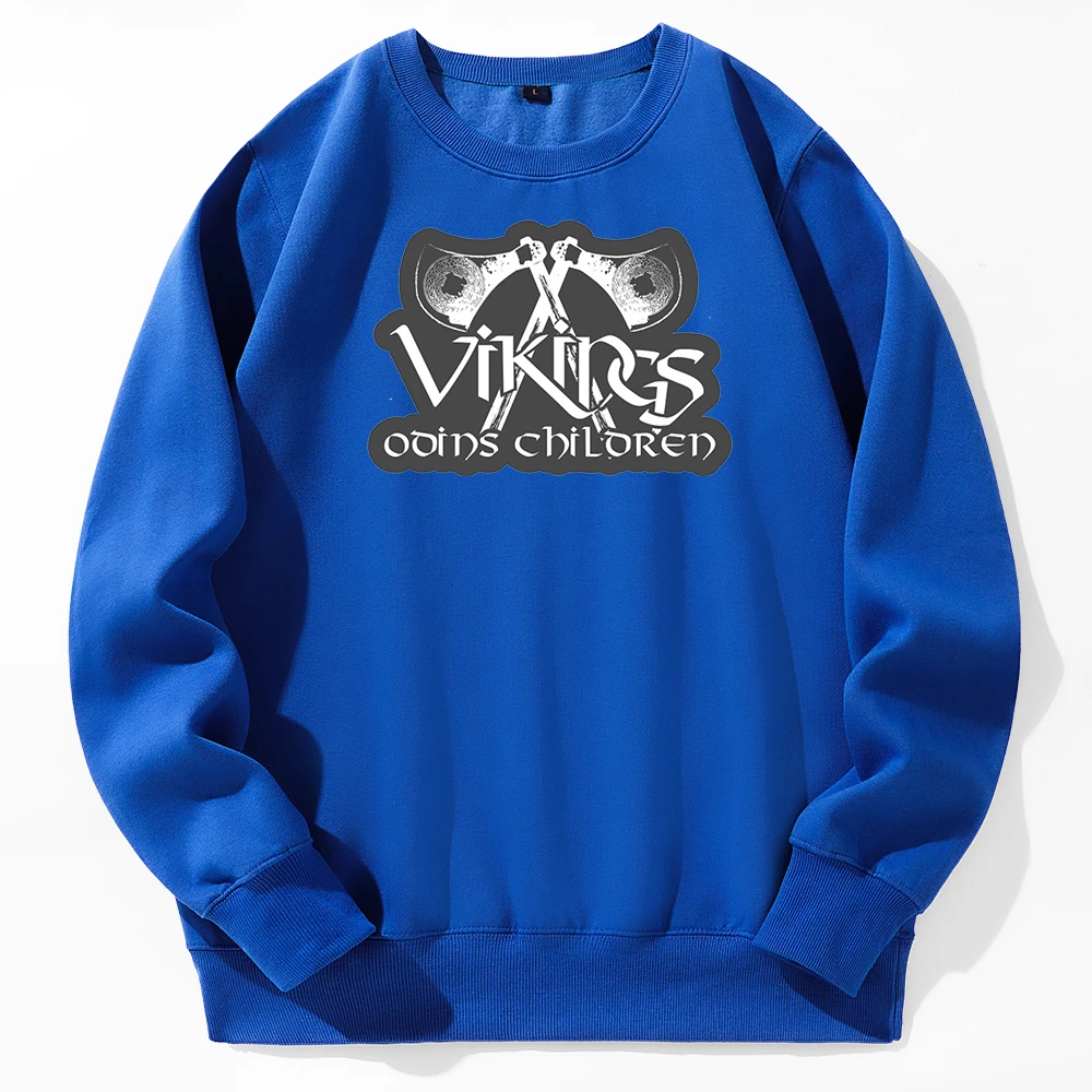 

Hot Sale Vikings Odin Children Printing Hoodie Loose Vintage Clothing Coldproof Vogue Men Hooded Oversized Soft Male Sweatshirt