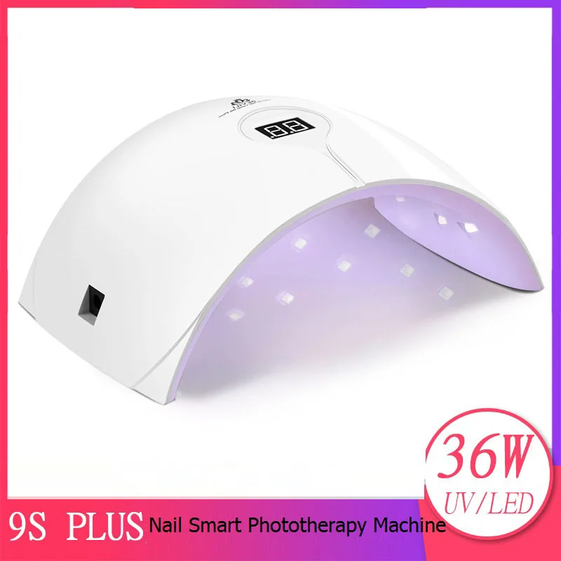 Nail Polish Phototherapy Lamp Dryer 9S LED 36W Automatic Induction Led Lampa Manicure Blow | Красота и здоровье