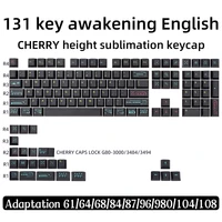 131 keys pbt keycaps dye sub cherry profile awaken keycap for gmk cherry mx switch 6187104108 mechanical keyboard