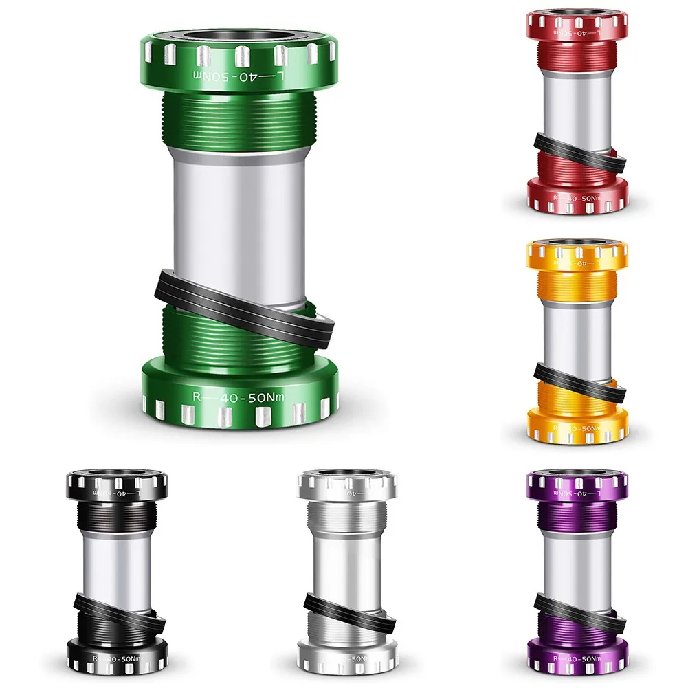 

Bicycle Bottom Brackets MTB Road Bike Press Fit Bottom Bracket Thread Lock Aluminum Bearing BSA Axle For 68-73mm Diameter Bottom