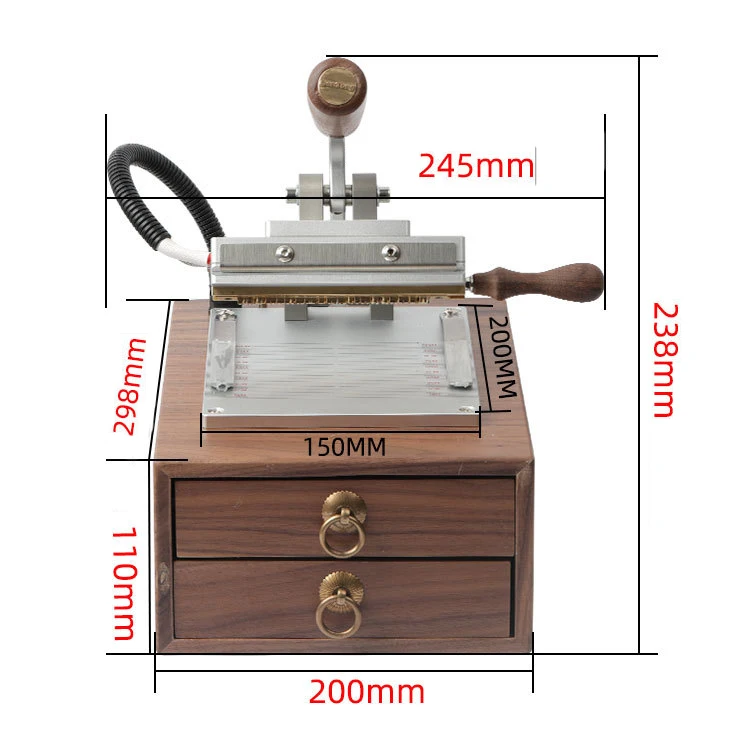 

Box Type Hot Stamping Machine Hand Work Leather Goods LOGO Wallet Branding Machine Copper Multifunction Bronzing Machine 200W
