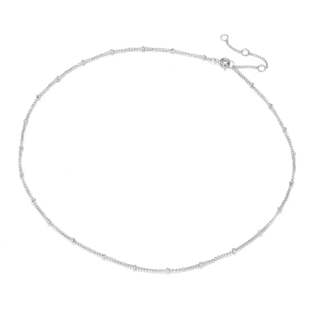 Женское Ожерелье из нержавеющей стали простое тонкое ожерелье-чокер на День