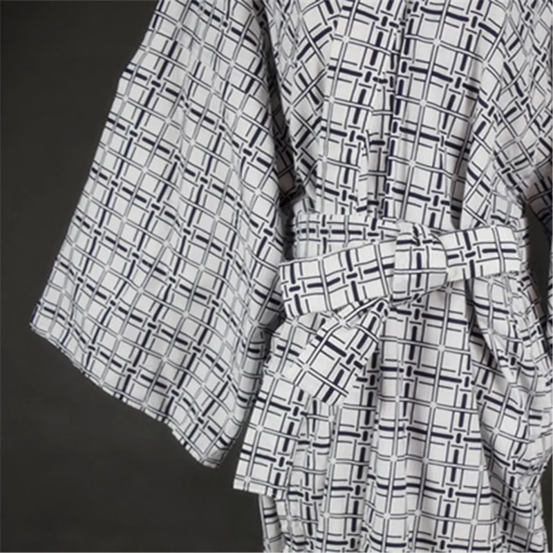 Крутое традиционное японское мужское кимоно, мужской Халат Yukata, хлопок, мужской банный халат, кимоно, одежда для сна с поясом 62502